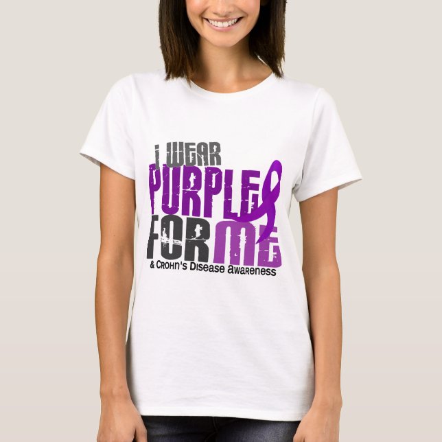 I Wear Purple For ME 6 Crohn’s Disease T-Shirt (Front)