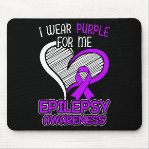I Wear Purple For Me Epileptic Seizure Epilepsy Aw Mouse Mat