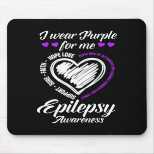 I Wear Purple For Me Warrior Fighter Epilepsy Awar Mouse Mat