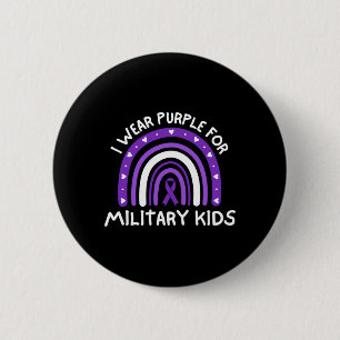 I Wear Purple For Military Kids 6 Cm Round Badge