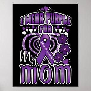 I Wear Purple For Mum Heimerheimer Heimerheimers A Poster