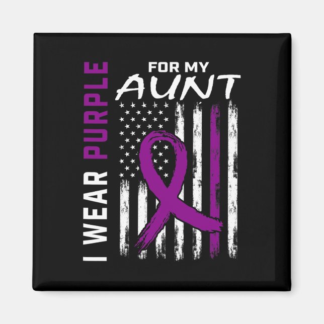 I Wear Purple For My Aunt Epilepsy Awareness Ameri Magnet (Front)