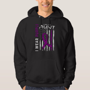 I Wear Purple For My Aunt Lupus Awareness American Hoodie