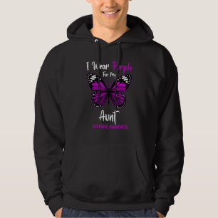 I Wear Purple For My Aunt Overdose Awareness Butte Hoodie
