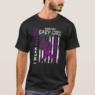 I Wear Purple For My Baby Girl Epilepsy Awareness T-Shirt