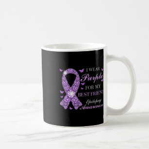 I Wear Purple For My Best Friend Epilepsy Awarenes Coffee Mug