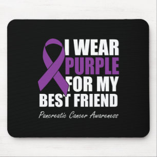 I Wear Purple For My Best Friend Pancreatic Cancer Mouse Mat