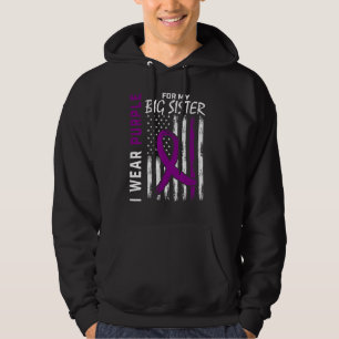 I Wear Purple For My Big Sister Lupus Awareness US Hoodie