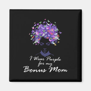 I Wear Purple For My Bonus Mum Support Heimerheime Magnet