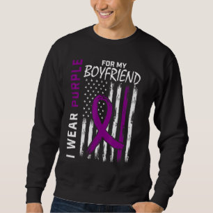 I Wear Purple For My Boyfriend Epilepsy Awareness Sweatshirt