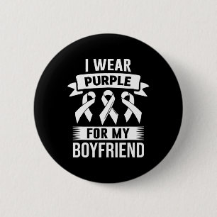 I Wear Purple For My boyfriend Overdose Awareness 6 Cm Round Badge