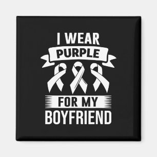 I Wear Purple For My Boyfriend Overdose Awareness Magnet