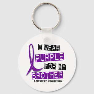 I Wear Purple For My Brother 37 Epilepsy Key Ring