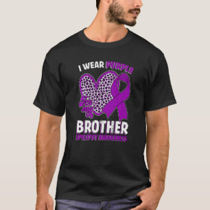 I Wear Purple For My Brother Epilepsy Awareness Le T-Shirt