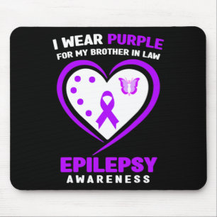 I Wear purple For My Brother in Law Epilepsy Aware Mouse Mat