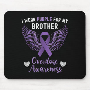 I Wear Purple For My Brother In Memory Overdose Aw Mouse Mat