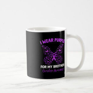 I Wear Purple For My Brother Overdose Awareness Bu Coffee Mug