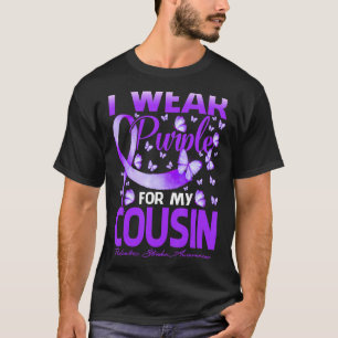I Wear Purple For My Cousin Paediatrics Stroke Awa T-Shirt