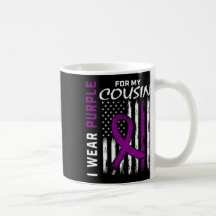 I Wear Purple For My Cousin Pancreatic Cancer Awar Coffee Mug