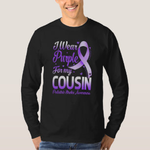 I Wear Purple For My Cousin Pediatric Stroke Aware T-Shirt