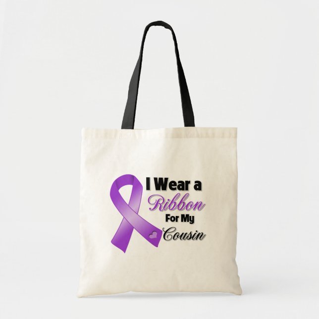 I Wear Purple For My Cousin Tote Bag (Front)