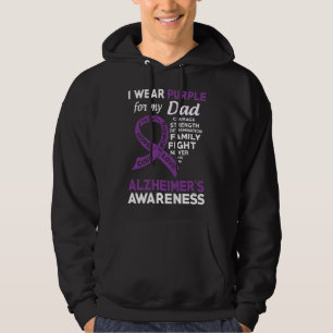 I Wear Purple For My Dad Alzheimer'S Awareness Hoodie