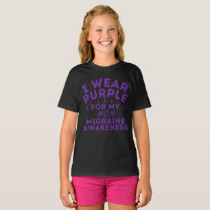 I Wear Purple For My Dad Custom Migraine Awareness T-Shirt