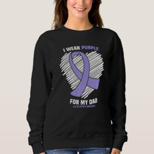 I Wear Purple For My Dad Cystic Fibrosis Awareness Sweatshirt