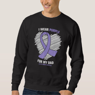 I Wear Purple For My Dad Cystic Fibrosis Awareness Sweatshirt