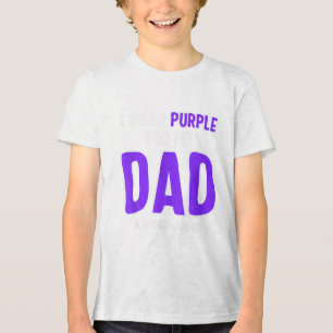I Wear Purple For My Dad - Heimer Awareness _1 Tri-Blend Shirt