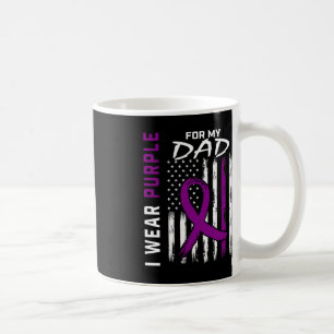 I Wear Purple For My Dad Pancreatic Cancer Awarene Coffee Mug