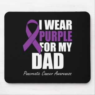I Wear Purple For My Dad Pancreatic Cancer Awarene Mouse Mat