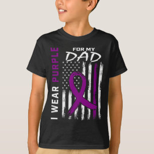 I Wear Purple For My Dad Pancreatic Cancer Awarene T-Shirt