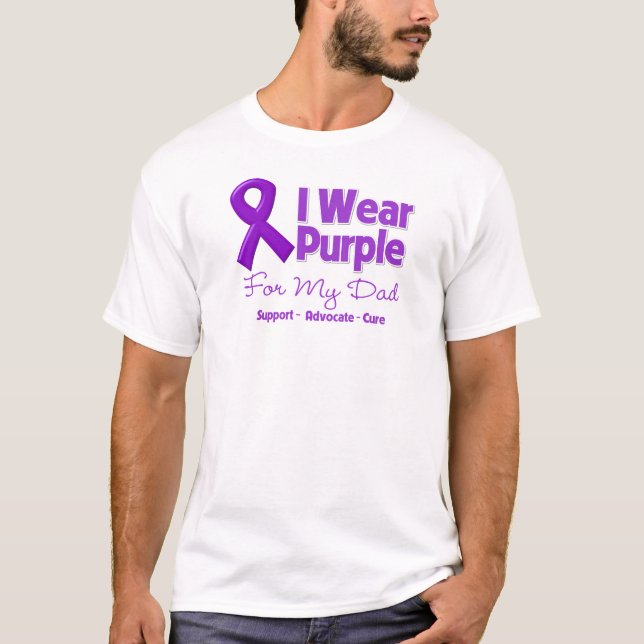 I Wear Purple For My Dad T-Shirt (Front)