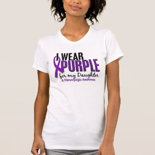 I Wear Purple For My Daughter 10 Fibromyalgia T-Shirt