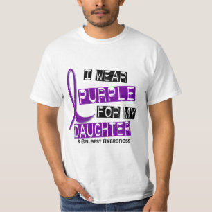 I Wear Purple For My Daughter 37 Epilepsy T-Shirt