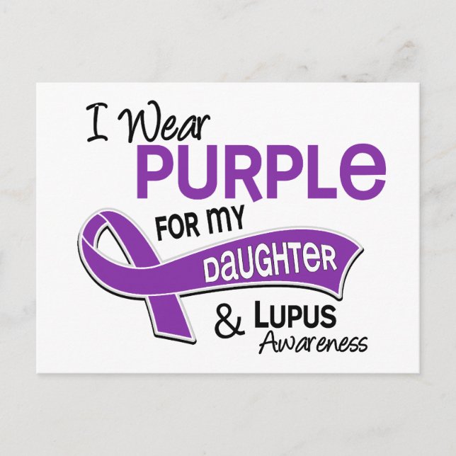 I Wear Purple For My Daughter 42 Lupus Postcard (Front)