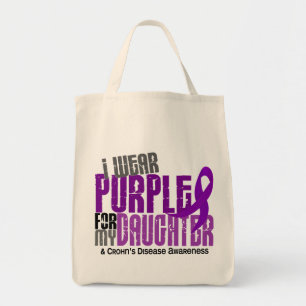 I Wear Purple For My Daughter 6 Crohn’s Disease Tote Bag