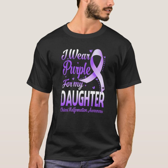 I Wear Purple For My Daughter Chiari Malformation  T-Shirt (Front)