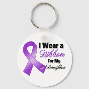 I Wear Purple For My Daughter Key Ring