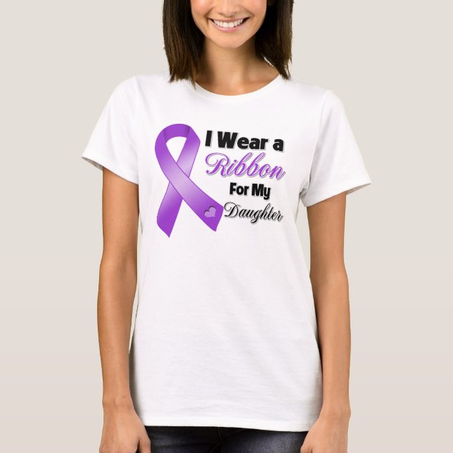 I Wear Purple For My Daughter T-Shirt (Front)