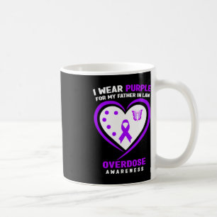 I Wear Purple For My Father In Law Overdose Awaren Coffee Mug