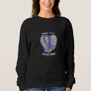 I Wear Purple For My Fiance Fibromyalgia Awareness Sweatshirt