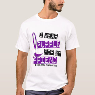 I Wear Purple For My Friend 37 Epilepsy T-Shirt