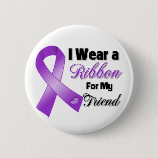 I Wear Purple For My Friend 6 Cm Round Badge