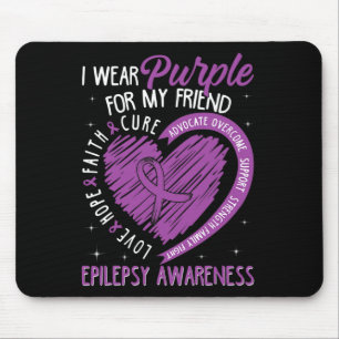 I Wear Purple For My Friend Epilepsy Awareness Kid Mouse Mat