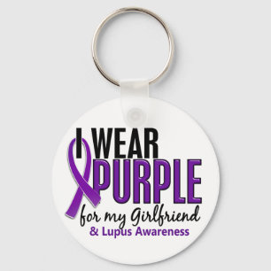 I Wear Purple For My Girlfriend 10 Lupus Key Ring