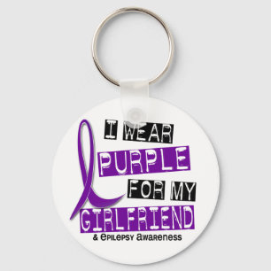 I Wear Purple For My Girlfriend 37 Epilepsy Key Ring