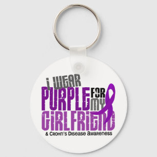 I Wear Purple For My Girlfriend 6 Crohn’s Diseas Key Ring