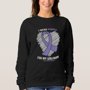 I Wear Purple For My Girlfriend Cystic Fibrosis Aw Sweatshirt